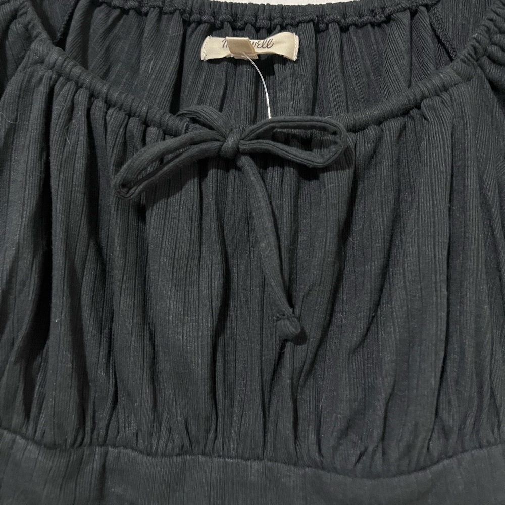 Madewell Ribbed Square-Neck Long-Sleeve Top M - Picture 7 of 10